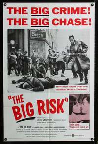 n061 BIG RISK one-sheet movie poster '63 Lino Ventura, Jean-Paul Belmondo