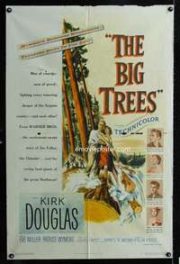 n062 BIG TREES one-sheet movie poster '52 Kirk Douglas protects redwoods!