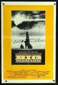 n064 BIG WEDNESDAY one-sheet movie poster '78 classic surfing movie!