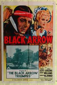 n067 BLACK ARROW Chap 15 one-sheet movie poster R55 Native American serial!