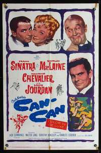 n080 CAN-CAN one-sheet movie poster '60 Frank Sinatra, Shirley MacLaine