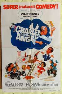 n097 CHARLEY & THE ANGEL one-sheet movie poster '73 Walt Disney, MacMurray