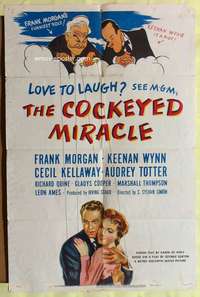 n106 COCKEYED MIRACLE one-sheet movie poster '46 Frank Morgan, Totter
