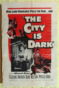 n120 CRIME WAVE int'l one-sheet movie poster '53 Hayden, The City is Dark!
