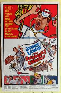 n139 DISORDERLY ORDERLY one-sheet movie poster '65 wacky Jerry Lewis!