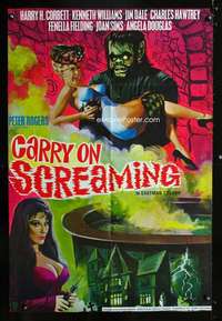 n089 CARRY ON SCREAMING English one-sheet movie poster '66 sexy horror!