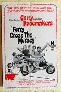 n162 FERRY CROSS THE MERSEY one-sheet movie poster '65 rock 'n' roll!