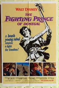 n164 FIGHTING PRINCE OF DONEGAL style A one-sheet movie poster '66 Disney