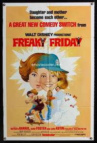 n180 FREAKY FRIDAY one-sheet movie poster '77 Jodie Foster, Disney