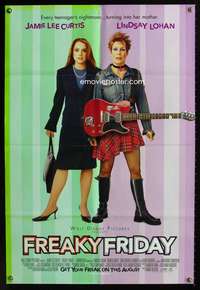 n179 FREAKY FRIDAY DS advance one-sheet movie poster '03 Curtis, Lohan