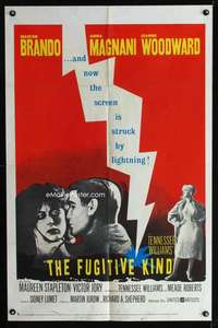 n186 FUGITIVE KIND one-sheet movie poster '60 Marlon Brando, Anna Magnani