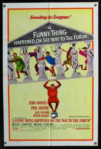 n187 FUNNY THING HAPPENED ON THE WAY TO THE FORUM one-sheet movie poster '66