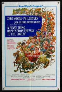 n188 FUNNY THING HAPPENED ON THE WAY TO THE FORUM one-sheet movie poster '66