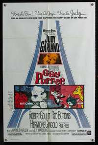 n195 GAY PURR-EE one-sheet movie poster '62 Judy Garland, cartoon cats!