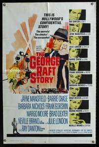 n200 GEORGE RAFT STORY one-sheet movie poster '61 Jayne Mansfield, Danton
