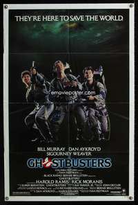 n206 GHOSTBUSTERS one-sheet movie poster '84 Bill Murray, Aykroyd, Ramis