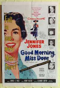 n221 GOOD MORNING MISS DOVE one-sheet movie poster '55 Jennifer Jones
