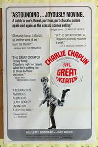 n229 GREAT DICTATOR reviews one-sheet movie poster R72 Charlie Chaplin