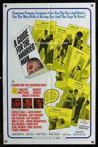 n240 GUIDE FOR THE MARRIED MAN one-sheet movie poster '67 Walter Matthau