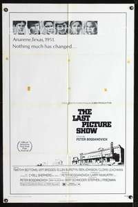 n324 LAST PICTURE SHOW one-sheet movie poster '71 Bogdanovich, Bridges