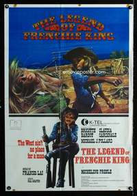 n328 LEGEND OF FRENCHIE KING Canadian one-sheet movie poster '71 Bardot