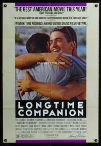 n331 LONGTIME COMPANION one-sheet movie poster '90 coping with AIDS!