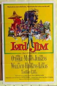n333 LORD JIM one-sheet movie poster '65 Peter O'Toole, James Mason