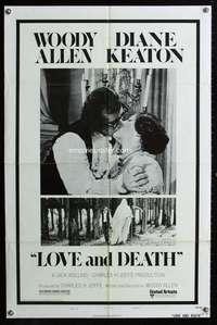 n334 LOVE & DEATH style B one-sheet movie poster 75 Woody Allen, Diane Keaton