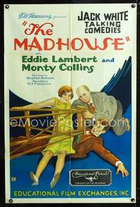 n346 MADHOUSE one-sheet movie poster '29 Jack White talking comedy!