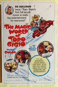 n348 MAGIC WORLD OF TOPO GIGIO one-sheet movie poster '65 Ed Sullivan!