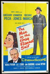 n355 MAN IN THE GRAY FLANNEL SUIT one-sheet movie poster '56 Gregory Peck