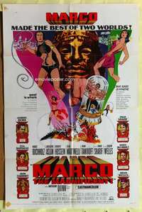 n364 MARCO THE MAGNIFICENT one-sheet movie poster '66 Orson Welles, Quinn