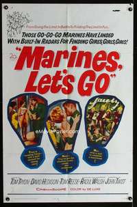 n366 MARINES LET'S GO one-sheet movie poster '61 Raoul Walsh, Tom Tryon