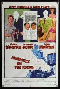 n369 MARRIAGE ON THE ROCKS one-sheet movie poster '65 Frank Sinatra
