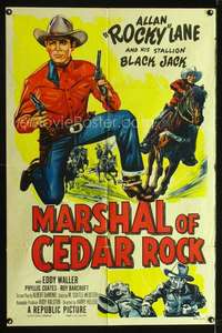 n370 MARSHAL OF CEDAR ROCK one-sheet movie poster '53 Allan Rocky Lane