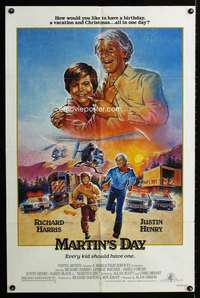 n371 MARTIN'S DAY one-sheet movie poster '85 Richard Harris, Manchess art!