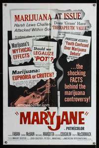 n373 MARY JANE one-sheet movie poster '68 campy shocking sex & marijuana!