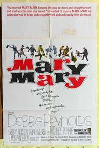 n374 MARY MARY one-sheet movie poster '63 Debbie Reynolds, Michael Rennie