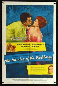 n388 MEMBER OF THE WEDDING one-sheet movie poster '53 Ethel Waters, Harris