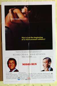 n393 MIDAS RUN one-sheet movie poster '69 Fred Astaire, Roddy McDowall