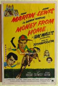 n400 MONEY FROM HOME one-sheet movie poster '54 2-D Dean Martin & Lewis!