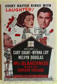 n407 MR BLANDINGS BUILDS HIS DREAM HOUSE one-sheet movie poster R54 Grant