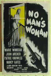 n425 NO MAN'S WOMAN one-sheet movie poster '55 sleazy Marie Windsor!