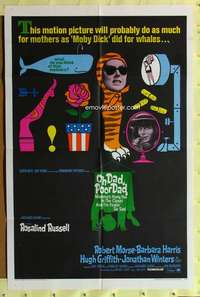 n429 OH DAD, POOR DAD one-sheet movie poster '67 Rosalind Russell, Morse