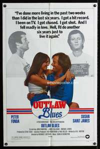 n438 OUTLAW BLUES one-sheet movie poster '77 Peter Fonda, Susan Saint James