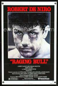 n467 RAGING BULL one-sheet movie poster '80 De Niro, Scorsese, boxing!