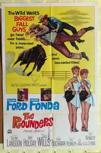 n482 ROUNDERS one-sheet movie poster '65 Glenn Ford, Henry Fonda