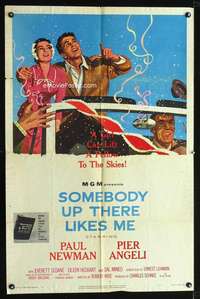 n518 SOMEBODY UP THERE LIKES ME 1sh movie poster '56 Newman, boxing!
