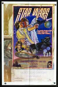n525 STAR WARS NSS style D 1sh 1978 George Lucas classic, circus poster art by Struzan & White!