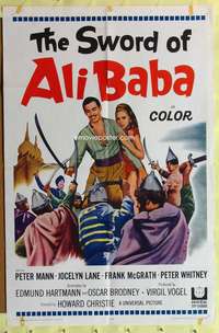 n537 SWORD OF ALI BABA one-sheet movie poster '65 Peter Mann, fantasy!